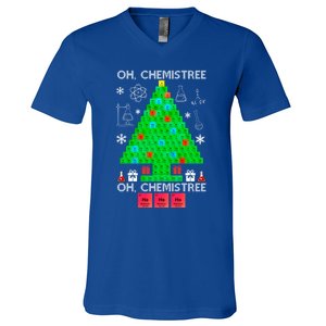 Oh Chemist Tree Chemistree Funny Science Chemistry Christmas Gift V-Neck T-Shirt