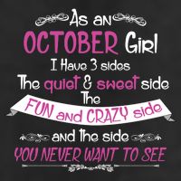 October Girl Sweet But Crazy Funny Birthday 7 Panel Mesh Trucker Snapback Hat