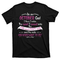 October Girl Sweet But Crazy Funny Birthday T-Shirt