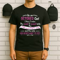 October Girl Sweet But Crazy Funny Birthday T-Shirt