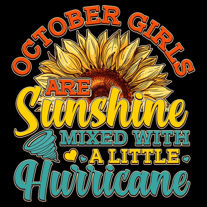 October Girls Are Sunshine Mixed With A Little Hurricane Sunflower Birthday 16 in Basic Backpack