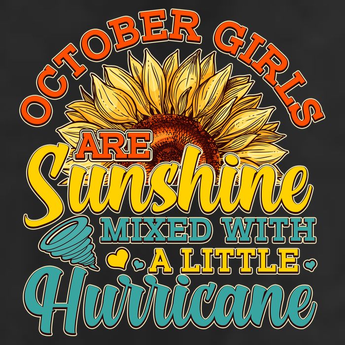 October Girls Are Sunshine Mixed With A Little Hurricane Sunflower Birthday Hat