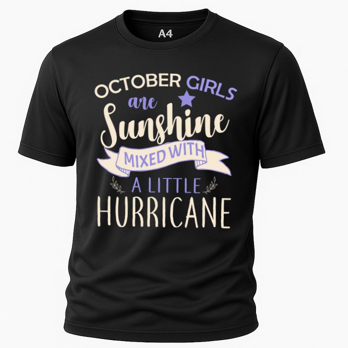 October Girls Are Sunshine Mixed With Hurricane Performance Shirt