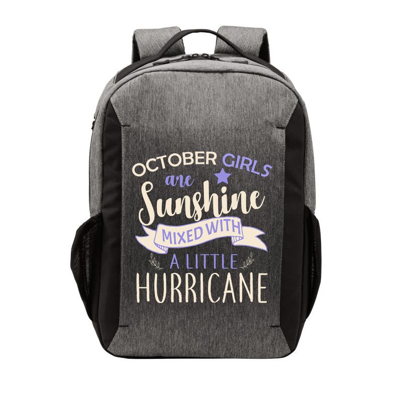 October Girls Are Sunshine Mixed With Hurricane Vector Backpack