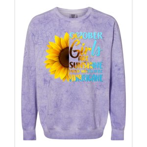 October Girls Sunflower Colorblast Crewneck Sweatshirt