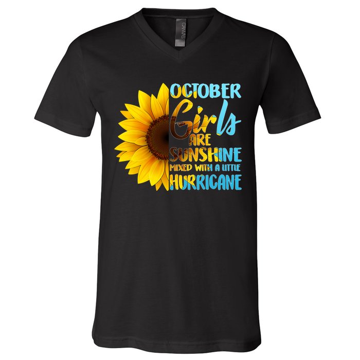 October Girls Sunflower V-Neck T-Shirt