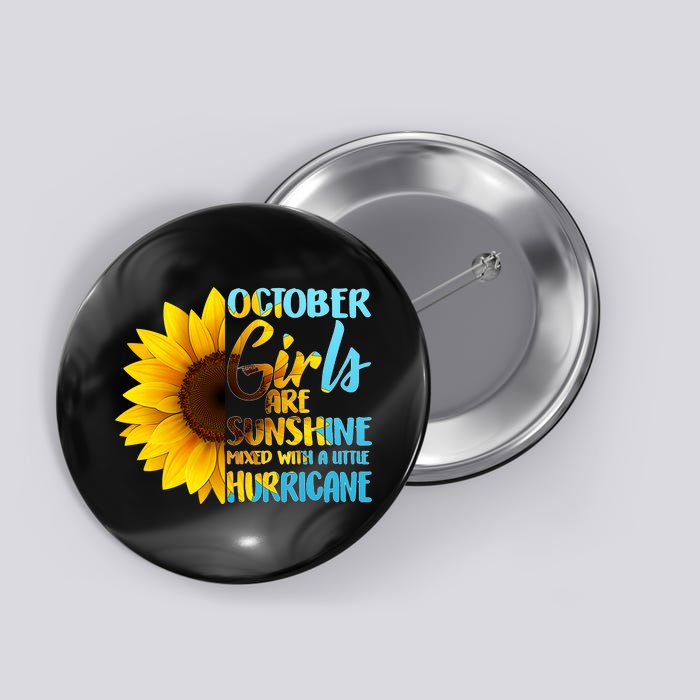 October Girls Sunflower Button