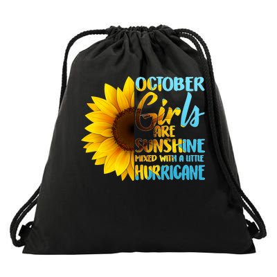 October Girls Sunflower Drawstring Bag