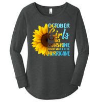 October Girls Sunflower Women's Perfect Tri Tunic Long Sleeve Shirt