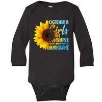 October Girls Sunflower Baby Long Sleeve Bodysuit