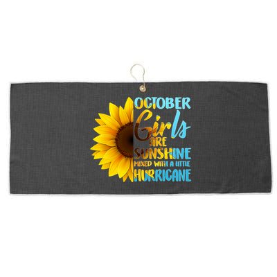 October Girls Sunflower Large Microfiber Waffle Golf Towel