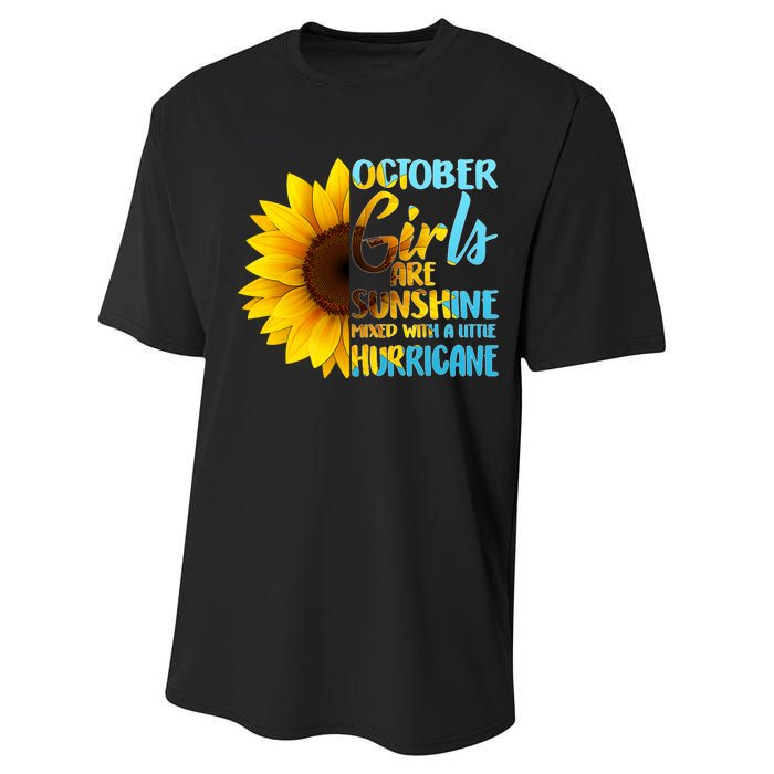 October Girls Sunflower Performance Sprint T-Shirt