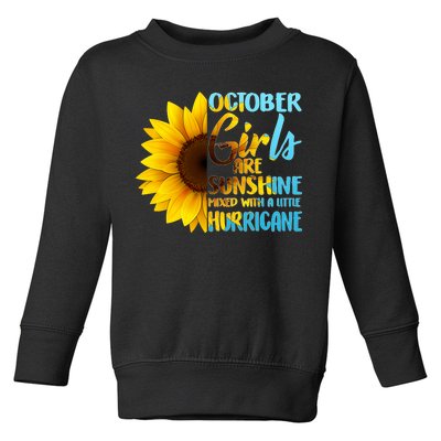 October Girls Sunflower Toddler Sweatshirt