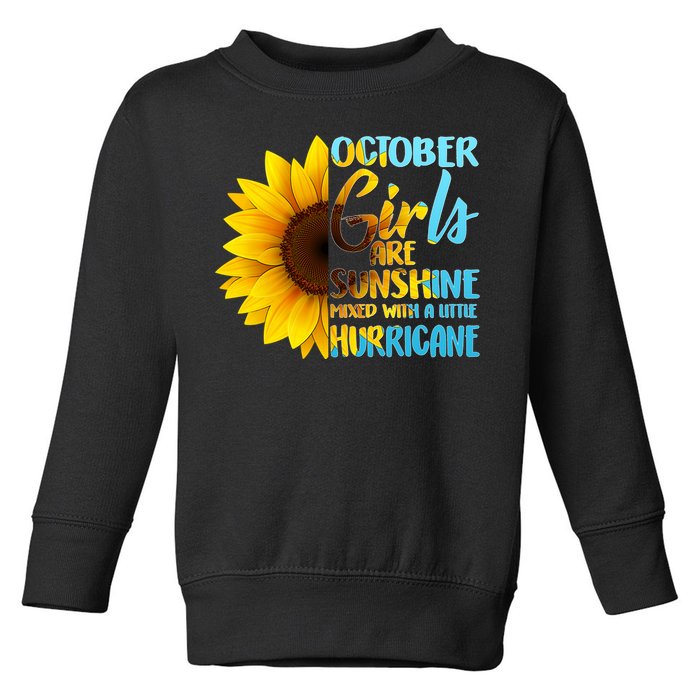 October Girls Sunflower Toddler Sweatshirt