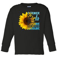 October Girls Sunflower Toddler Long Sleeve Shirt