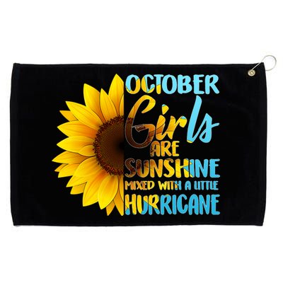 October Girls Sunflower Grommeted Golf Towel