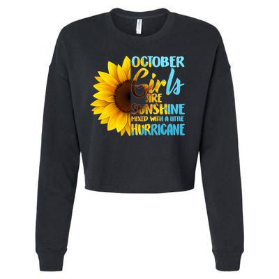 October Girls Sunflower Cropped Pullover Crew