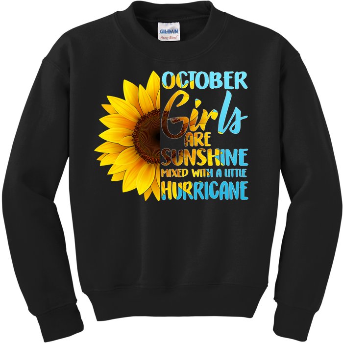 October Girls Sunflower Kids Sweatshirt