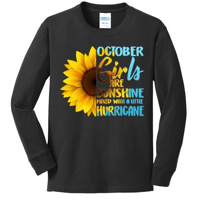 October Girls Sunflower Kids Long Sleeve Shirt