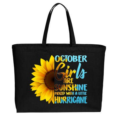 October Girls Sunflower Cotton Canvas Jumbo Tote