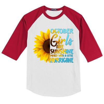 October Girls Sunflower Kids Colorblock Raglan Jersey