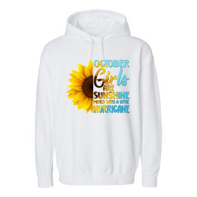 October Girls Sunflower Garment-Dyed Fleece Hoodie