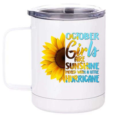 October Girls Sunflower 12 oz Stainless Steel Tumbler Cup