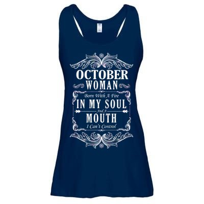 October Woman Funny Birthday Ladies Essential Flowy Tank