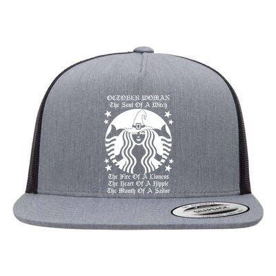 October Woman Soul Of A Witch Fire Of Lioness Flat Bill Trucker Hat