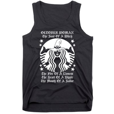 October Woman Soul Of A Witch Fire Of Lioness Tank Top