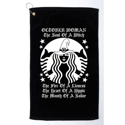 October Woman Soul Of A Witch Fire Of Lioness Golf Towel