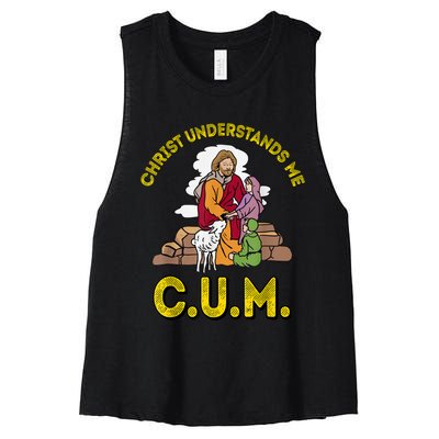 Original Christ Understands Me CUM Women's Racerback Cropped Tank