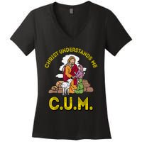 Original Christ Understands Me CUM Women's V-Neck T-Shirt