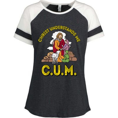 Original Christ Understands Me CUM Enza Ladies Jersey Colorblock Tee