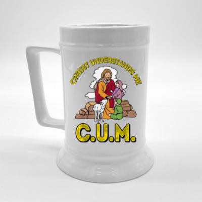 Original Christ Understands Me CUM Beer Stein