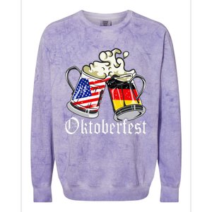 Oktoberfest Cheers Usa Germany Flags Colorblast Crewneck Sweatshirt