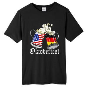 Oktoberfest Cheers Usa Germany Flags Tall Fusion ChromaSoft Performance T-Shirt