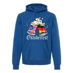 Oktoberfest Cheers Usa Germany Flags Premium Hoodie