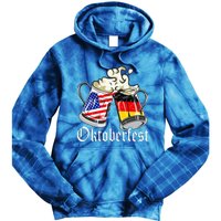 Oktoberfest Cheers Usa Germany Flags Tie Dye Hoodie