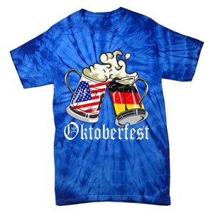 Oktoberfest Cheers Usa Germany Flags Tie-Dye T-Shirt