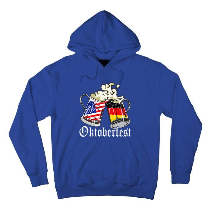 Oktoberfest Cheers Usa Germany Flags Tall Hoodie