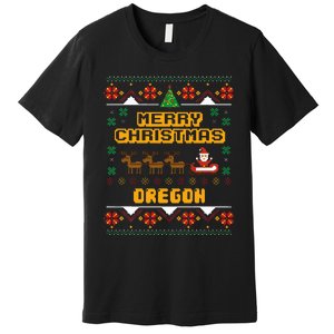 Oregon Christmas Ugly Premium T-Shirt