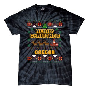 Oregon Christmas Ugly Tie-Dye T-Shirt