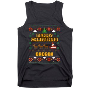 Oregon Christmas Ugly Tank Top