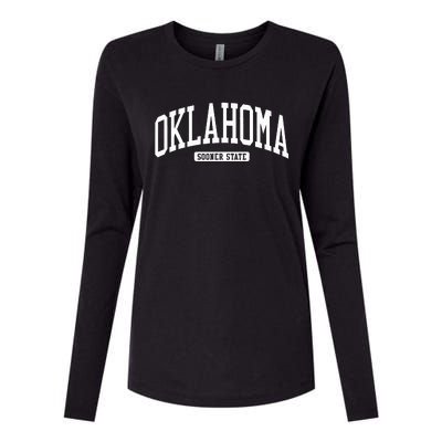 Oklahoma College U.N.I.V.E..R.S.I.T.Y Style Womens Cotton Relaxed Long Sleeve T-Shirt