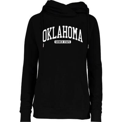 Oklahoma College U.N.I.V.E..R.S.I.T.Y Style Womens Funnel Neck Pullover Hood