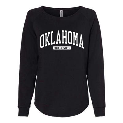 Oklahoma College U.N.I.V.E..R.S.I.T.Y Style Womens California Wash Sweatshirt