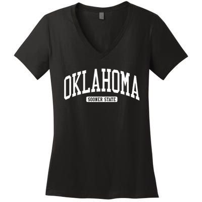 Oklahoma College U.N.I.V.E..R.S.I.T.Y Style Women's V-Neck T-Shirt