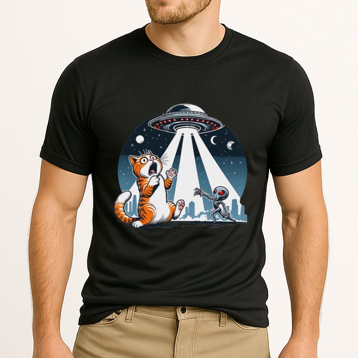 Orange Cat Ufo Cooling Performance Crew T-Shirt