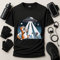 Orange Cat Ufo Cooling Performance Crew T-Shirt
